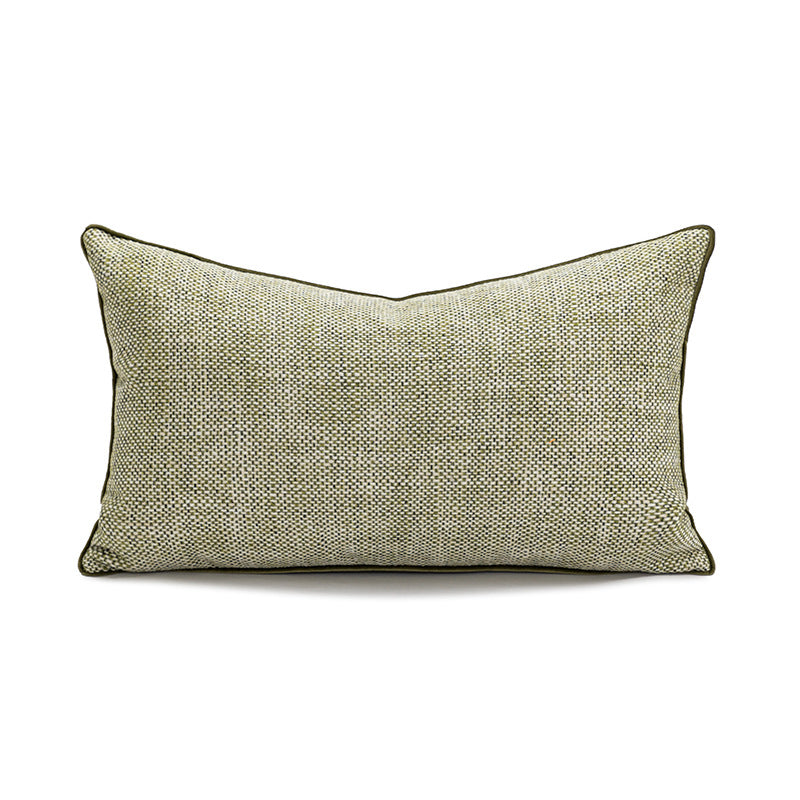 Textured rectangular pillow on a white background